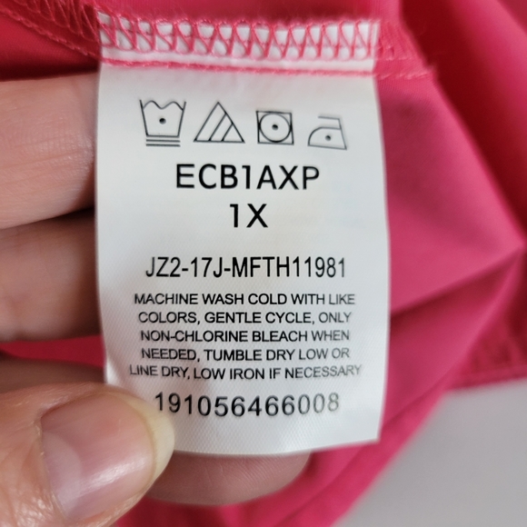 Womens Riders by Lee Button front Blouse Hidden buttons Size 1X Cotton Blend - Picture 10 of 10